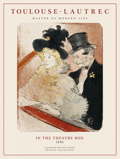 Toulouse-Lautrec In the Theatre Box No1 - Póster