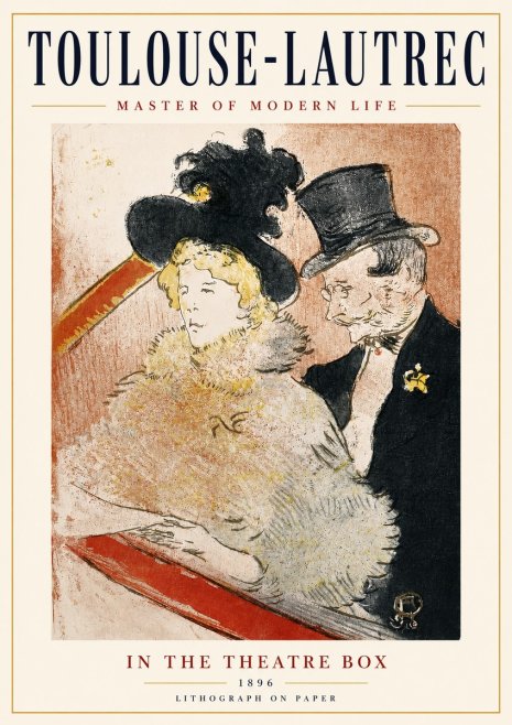Toulouse-Lautrec In the Theatre Box No3 - Póster