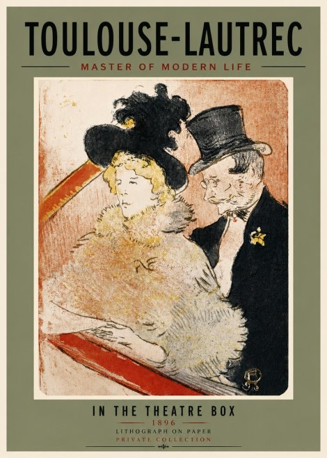 Toulouse-Lautrec In the Theatre Box No5 - Póster