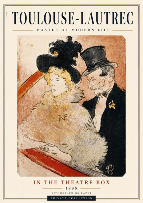 Toulouse-Lautrec In the Theatre Box No6 - Póster