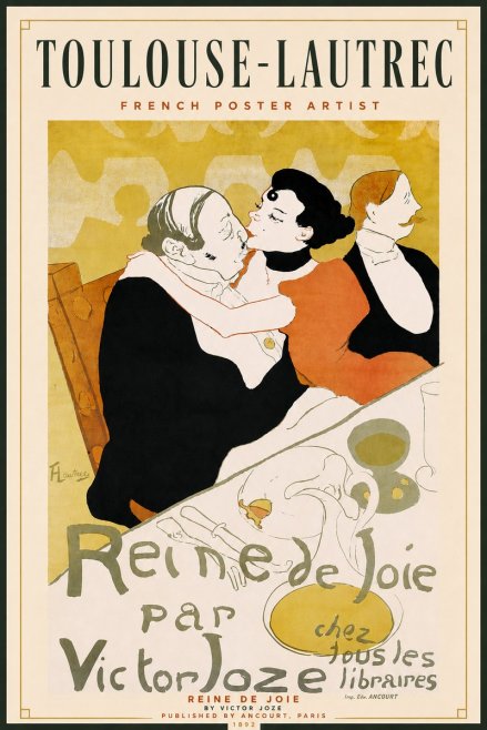Toulouse-Lautrec Reine De Joie I No4 - Póster
