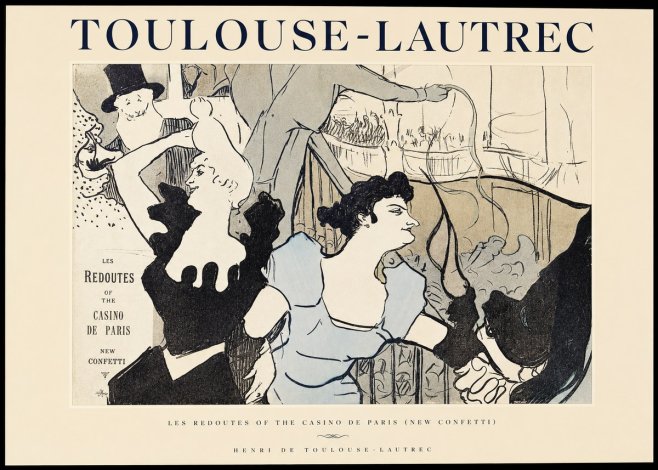 Toulouse-Lautrec Les Redoutes of the Casino De Paris (New Confetti) No1 - Póster