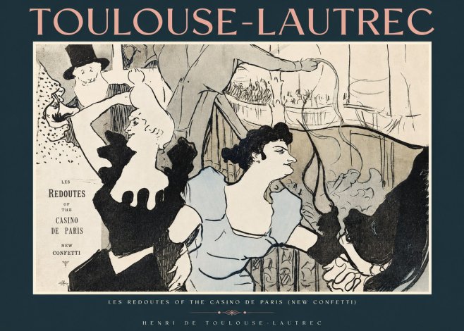 Toulouse-Lautrec Les Redoutes of the Casino De Paris (New Confetti) No2 - Póster