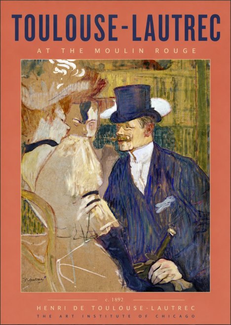 Toulouse-Lautrec At the Moulin Rouge III No5 - Póster