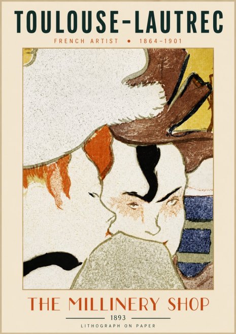 Toulouse-Lautrec The Millinery Shop No4 - Póster