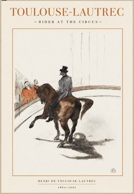 Toulouse-Lautrec Rider at the Circus No1 - Póster