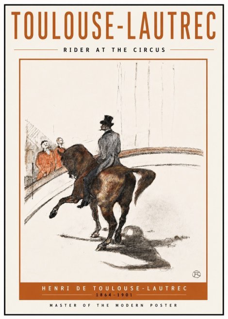 Toulouse-Lautrec Rider at the Circus No5 - Póster