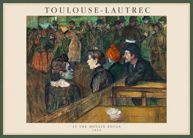 Toulouse-Lautrec At the Moulin Rouge V No1 - Póster