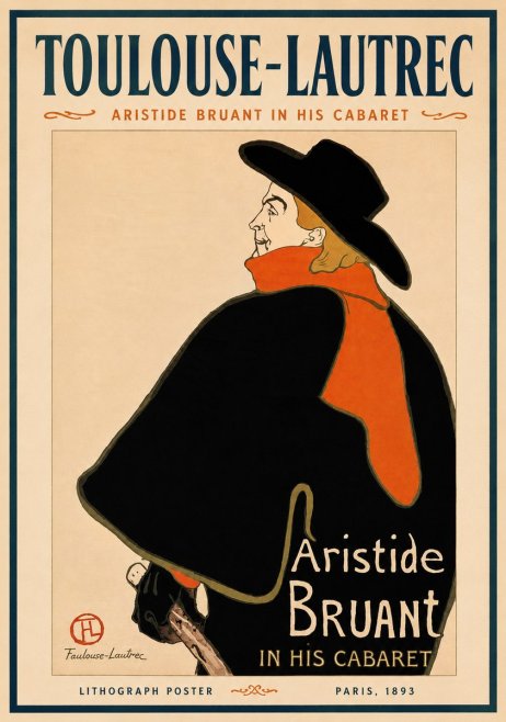 Toulouse-Lautrec Aristide Bruant in His Cabaret II No3 - Póster