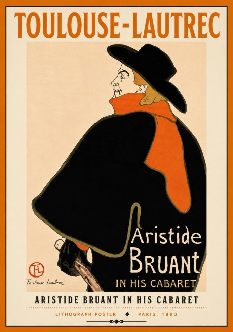 Toulouse-Lautrec Aristide Bruant in His Cabaret II No4 - Póster