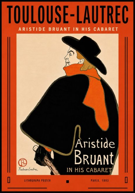 Toulouse-Lautrec Aristide Bruant in His Cabaret II No6 - Póster