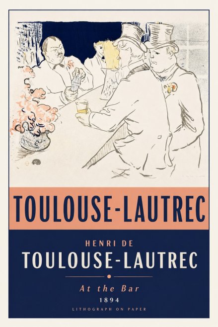 Toulouse-Lautrec At the Bar No2 - Póster
