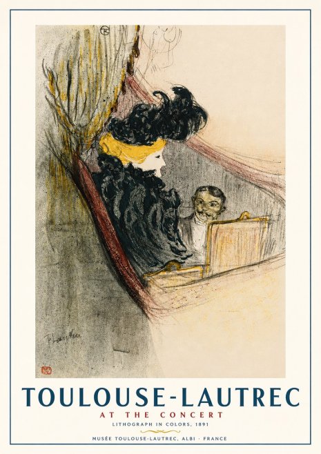 Toulouse-Lautrec At the Concert No2 - Póster
