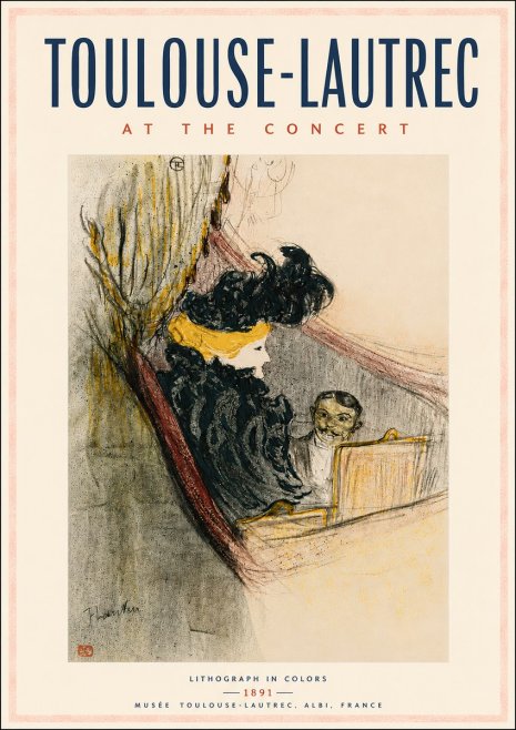 Toulouse-Lautrec At the Concert No4 - Póster