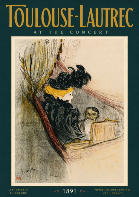 Toulouse-Lautrec At the Concert No5 - Póster