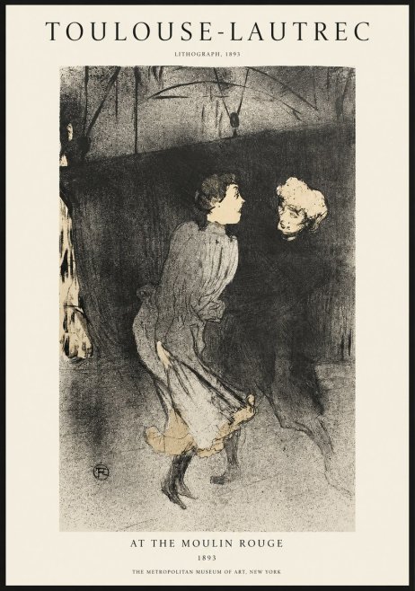 Toulouse-Lautrec At the Moulin Rouge VI No1 - Póster
