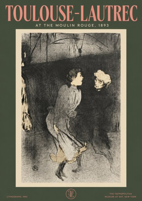 Toulouse-Lautrec At the Moulin Rouge VI No2 - Póster