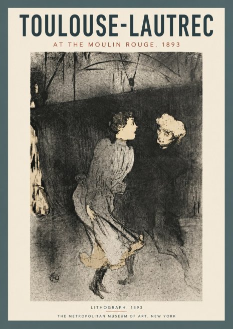 Toulouse-Lautrec At the Moulin Rouge VI No3 - Póster