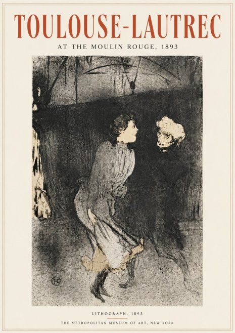Toulouse-Lautrec At the Moulin Rouge VI No6 - Póster