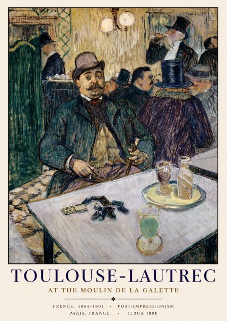 Toulouse-Lautrec At the Moulin De La Galette No3 - Póster