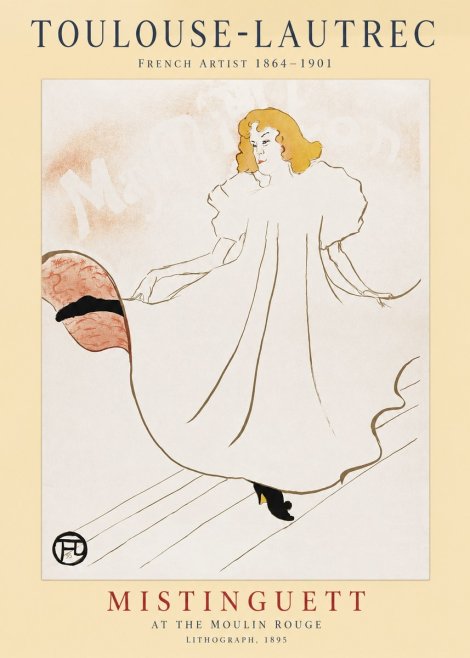 Toulouse-Lautrec Mistinguett at the Moulin Rouge No1 - Póster