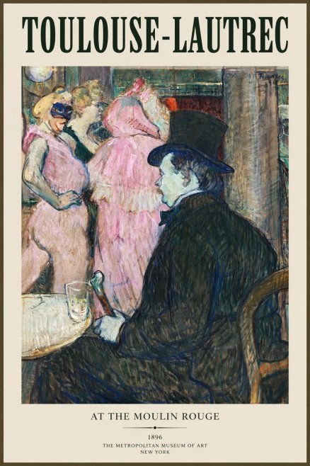 Toulouse-Lautrec At the Moulin Rouge VIII No1 - Póster