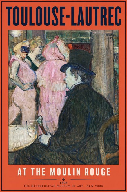 Toulouse-Lautrec At the Moulin Rouge VIII No4 - Póster