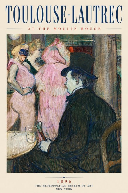 Toulouse-Lautrec At the Moulin Rouge VIII No5 - Póster