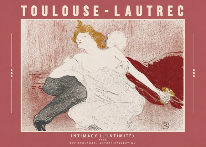 Toulouse-Lautrec Intimacy (L'intimité) No3 - Póster