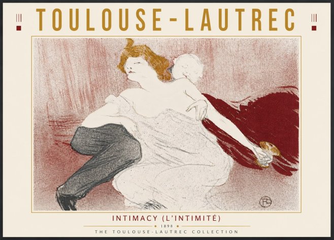 Toulouse-Lautrec Intimacy (L'intimité) No6 - Póster
