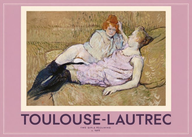 Toulouse-Lautrec Two Girls Reclining No2 - Póster