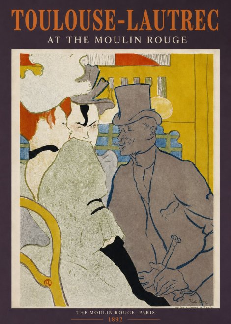 Toulouse-Lautrec At the Moulin Rouge IX No2 - Póster
