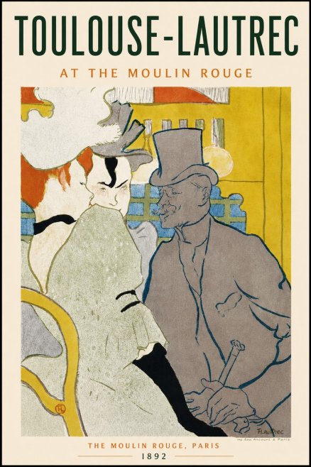 Toulouse-Lautrec At the Moulin Rouge IX No5 - Póster