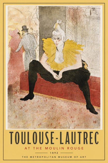 Toulouse-Lautrec At the Moulin Rouge X No4 - Póster
