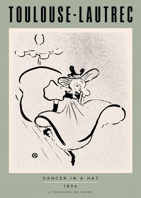 Toulouse-Lautrec Dancer in a Hat No3 - Póster