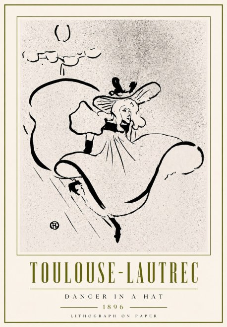 Toulouse-Lautrec Dancer in a Hat No6 - Póster