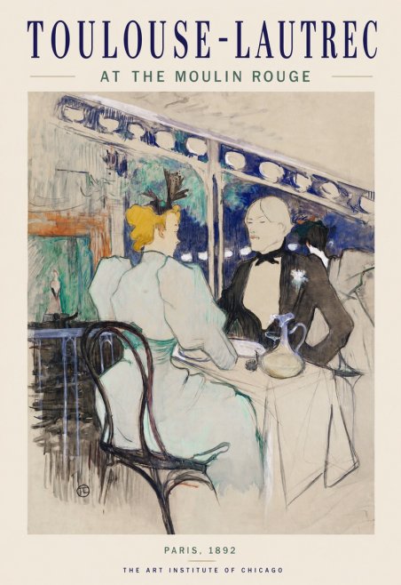 Toulouse-Lautrec At the Moulin Rouge XI No1 - Póster