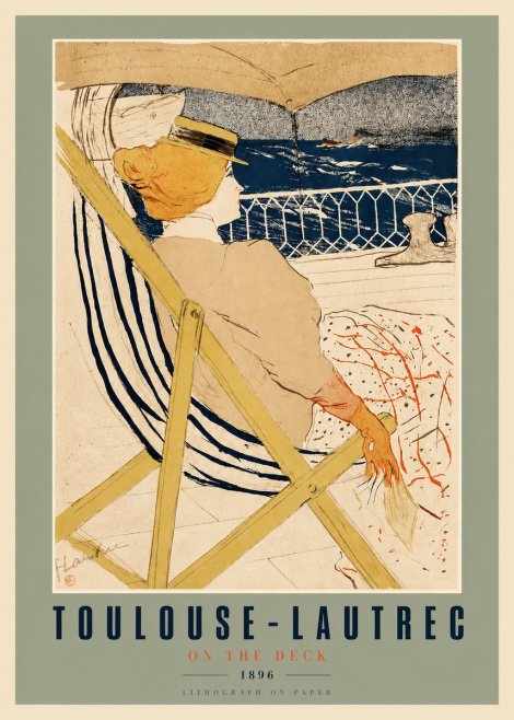 Toulouse-Lautrec On the Deck No3 - Póster