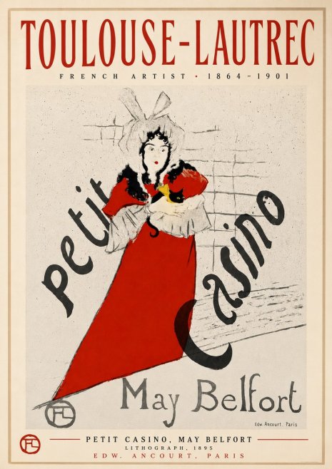 Toulouse-Lautrec Petit Casino, May Belfort No3 - Póster