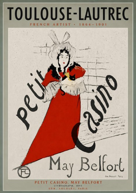 Toulouse-Lautrec Petit Casino, May Belfort No5 - Póster