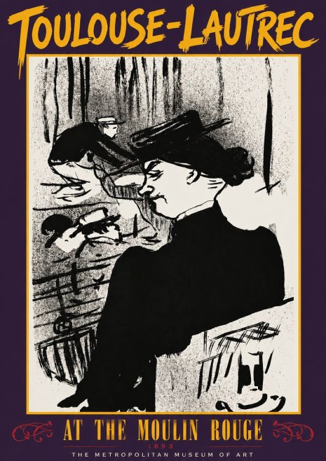 Toulouse-Lautrec At the Moulin Rouge XII No3 - Póster