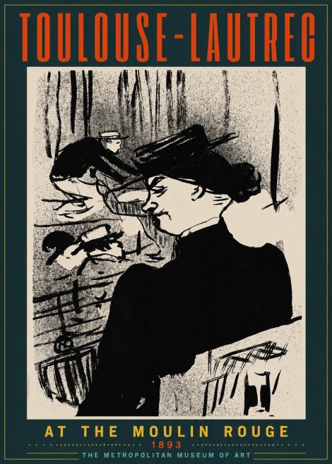 Toulouse-Lautrec At the Moulin Rouge XII No4 - Póster