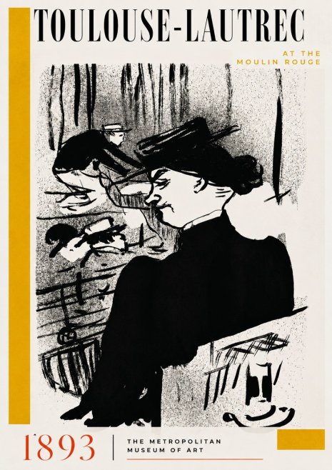 Toulouse-Lautrec At the Moulin Rouge XII No6 - Póster