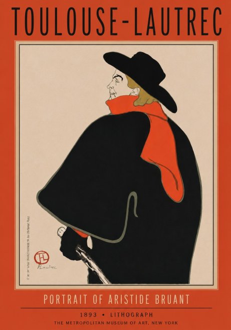 Toulouse-Lautrec Portrait of Aristide Bruant No5 - Póster