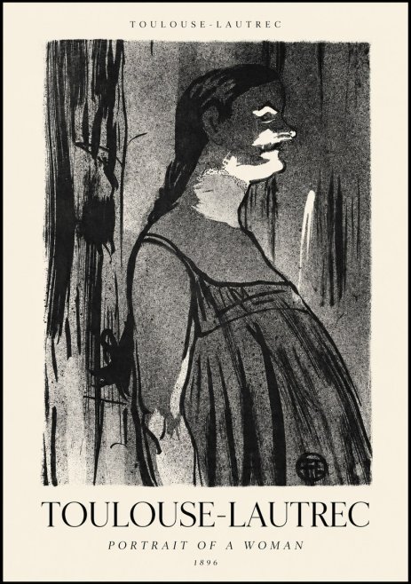 Toulouse-Lautrec Portrait of a Woman III No1 - Póster