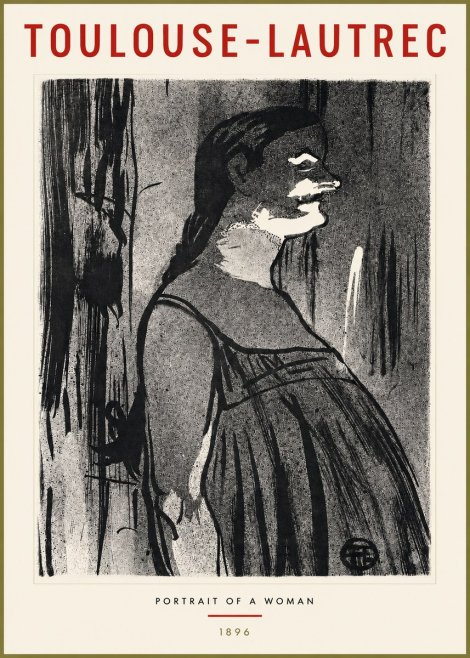 Toulouse-Lautrec Portrait of a Woman III No2 - Póster