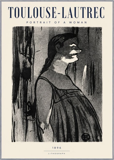 Toulouse-Lautrec Portrait of a Woman III No3 - Póster