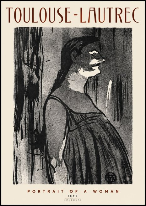 Toulouse-Lautrec Portrait of a Woman III No4 - Póster