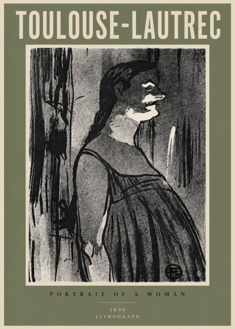 Toulouse-Lautrec Portrait of a Woman III No5 - Póster