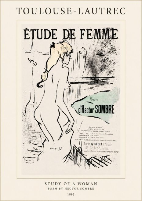Toulouse-Lautrec Étude De Femme No1 - Póster